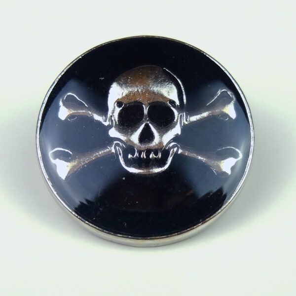 Metallknopf Öse Totenkopf 25 mm