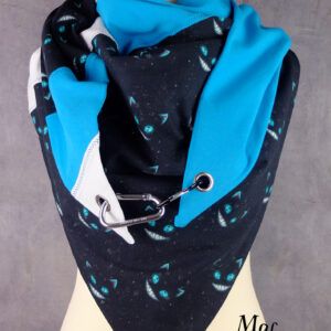 Halstuch, Dreieckstuch Erwachsene "Blue Cat"