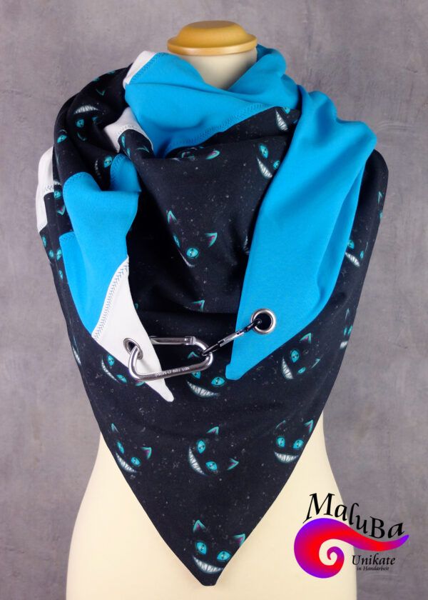 Halstuch, Dreieckstuch Erwachsene "Blue Cat"