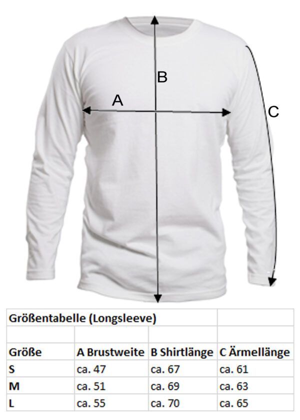 Herren Longsleeve - langarm Shirt mit Kapuze "Skull" Größe S-M-L – Bild 2
