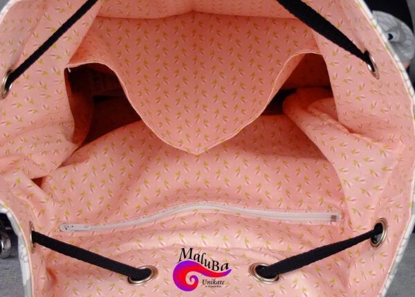 Rucksack-Tasche canguro - hojas Schwarz – Bild 2