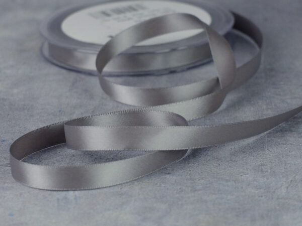 Satinband 10 mm Grau