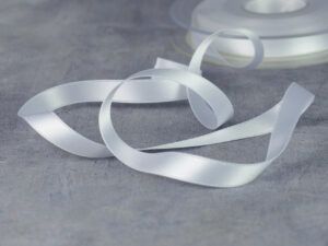 Satinband 10 mm Weiß