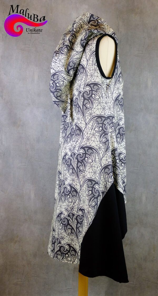 Longtunika mit Zipfelmütze "bat lace" Größe: 38 – Bild 2