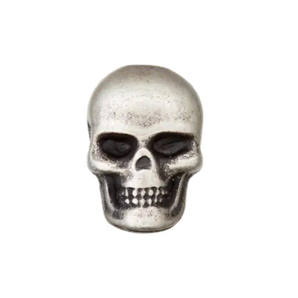 Kordelende Totenkopf, 15mm, altsilber