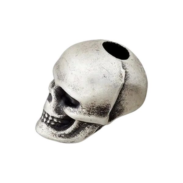 Kordelende Totenkopf, 15mm, altsilber – Bild 2